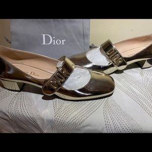 Christian Dior Stardust Gold Baby-D Ballerina shoe